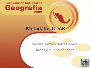 metadatos lidar