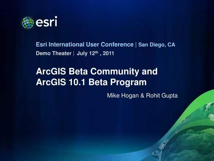 arcgis beta community and arcgis 10 1 beta program