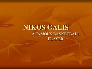 NIKOS GALIS
