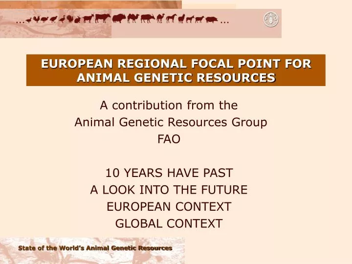 european regional focal point for animal genetic resources