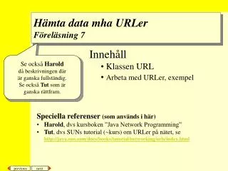 inneh ll klassen url arbeta med urler exempel