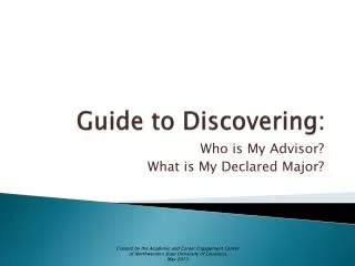 Guide to Discovering: