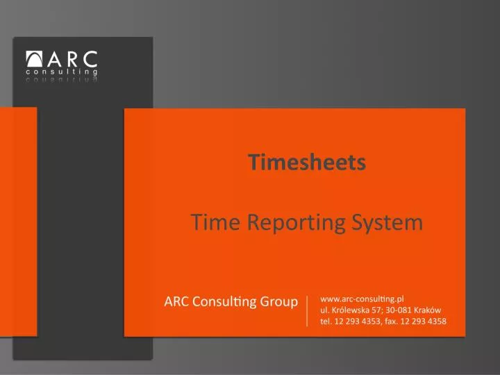 timesheets time r eporting system