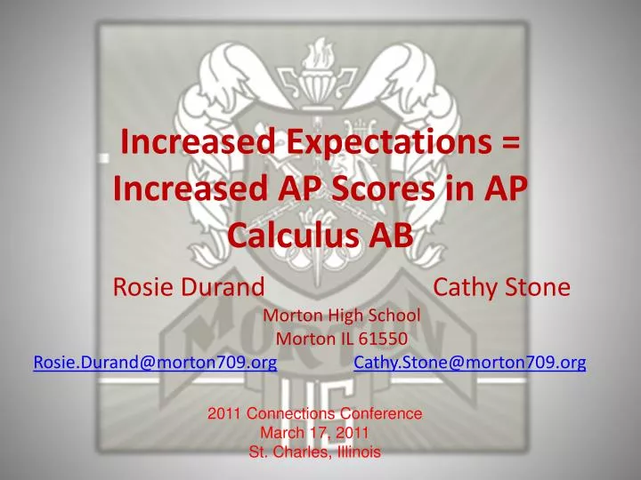 increased expectations increased ap scores in ap calculus ab