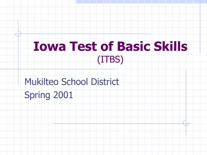 iowa test of basic skills itbs