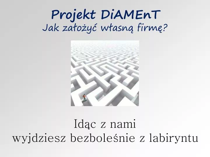 projekt diament jak za o y w asn firm