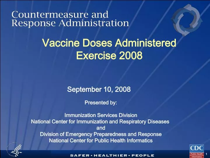 vaccine doses administered exercise 2008
