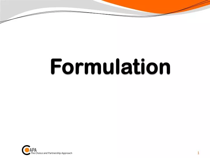 formulation