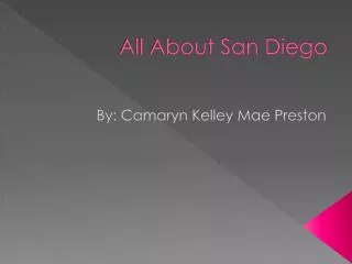 All About San Diego