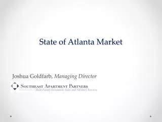 State of Atlanta Market