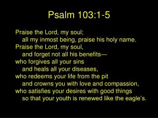 Psalm 103:1-5