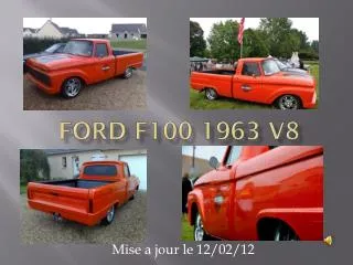 FORD F100 1963 V8