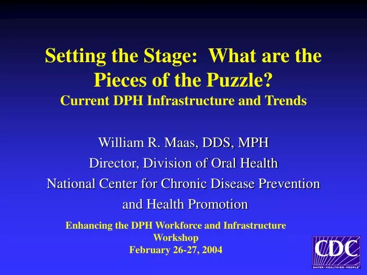 setting the stage what are the pieces of the puzzle current dph infrastructure and trends