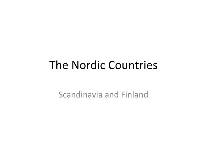 the nordic countries