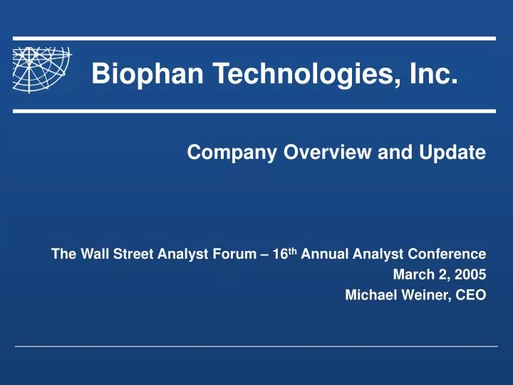 biophan technologies inc