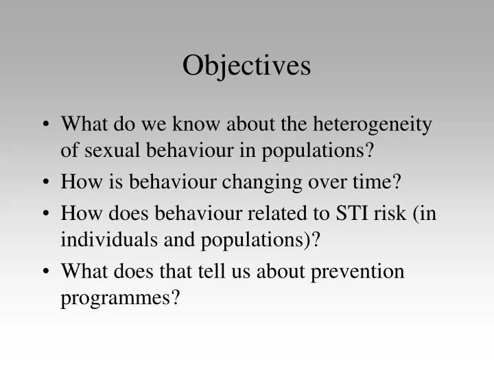 objectives