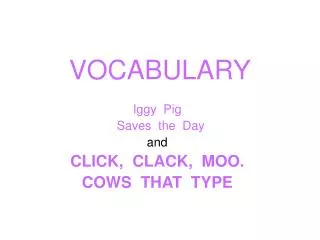 VOCABULARY