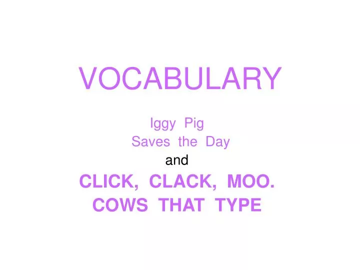 vocabulary