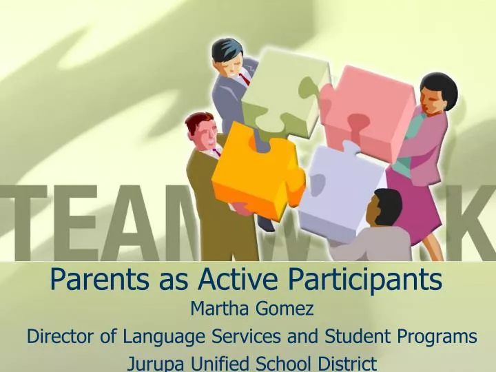 parents as active participants