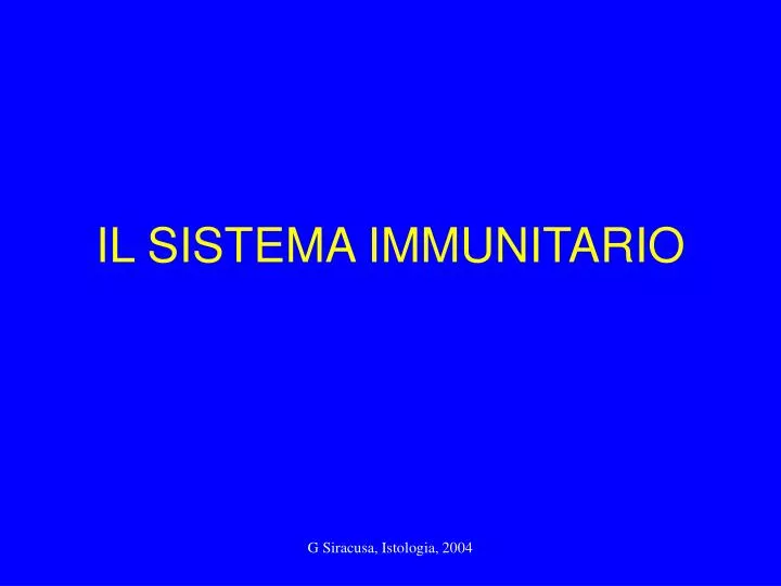 il sistema immunitario