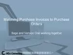 Matching Purchase Invoices to Purchase Orders - slide 1