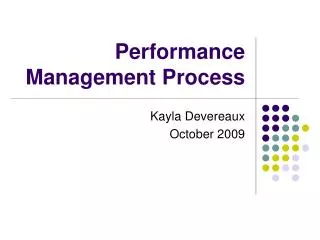 Performance Management Process