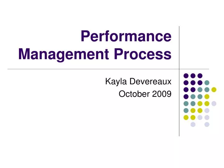 performance management process