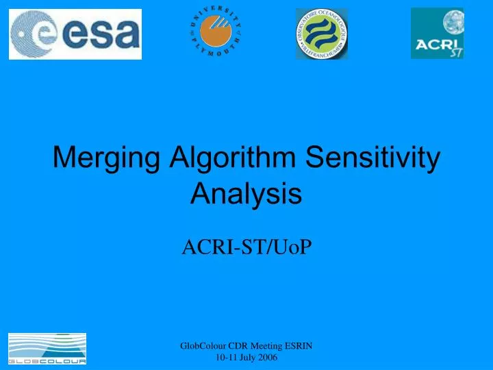 merging algorithm sensitivity analysis