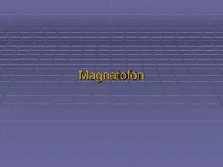 magnetofon