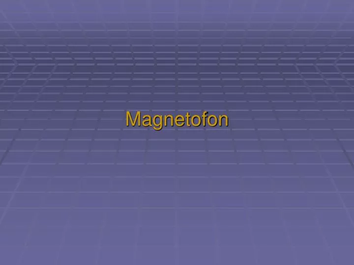 magnetofon