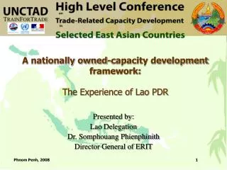A nationally owned-capacity development framework: The Experience of Lao PDR