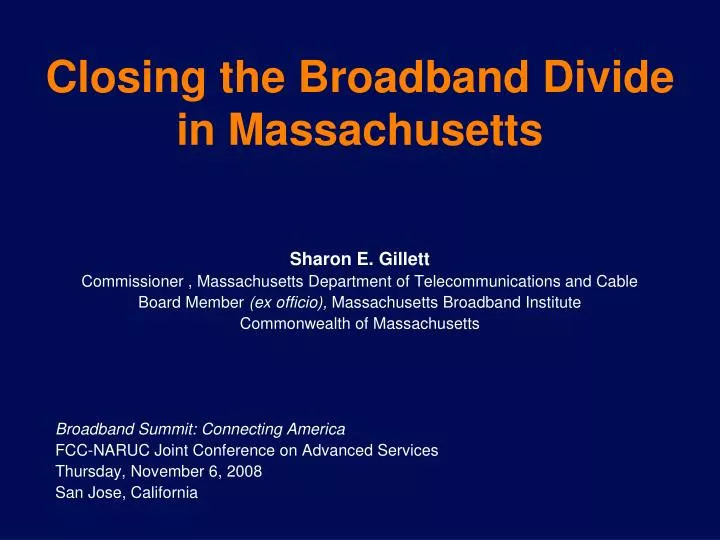 closing the broadband divide in massachusetts