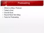Podcasting - slide 1