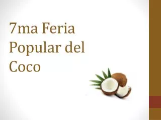 7ma feria popular del coco
