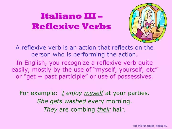 italiano iii reflexive verbs