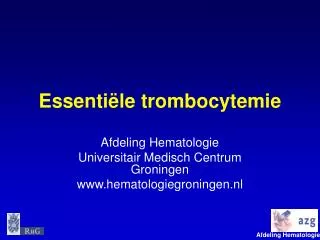 essenti le trombocytemie