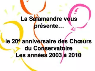 la salamandre vous pr sente