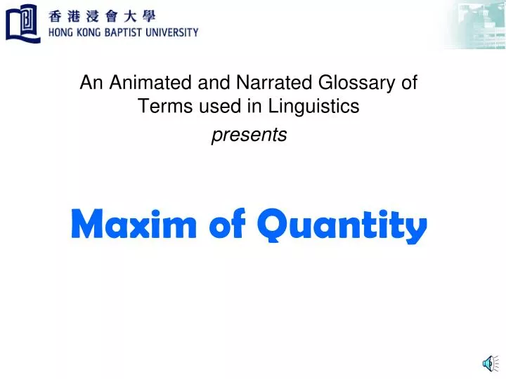 maxim of quantity
