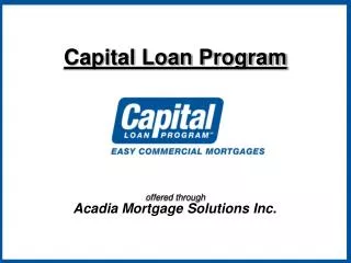 Capital Loan Program