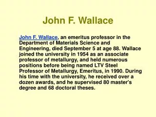 John F. Wallace