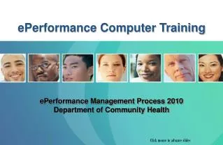 ePerformance Management Process 2010 Department of Community Health