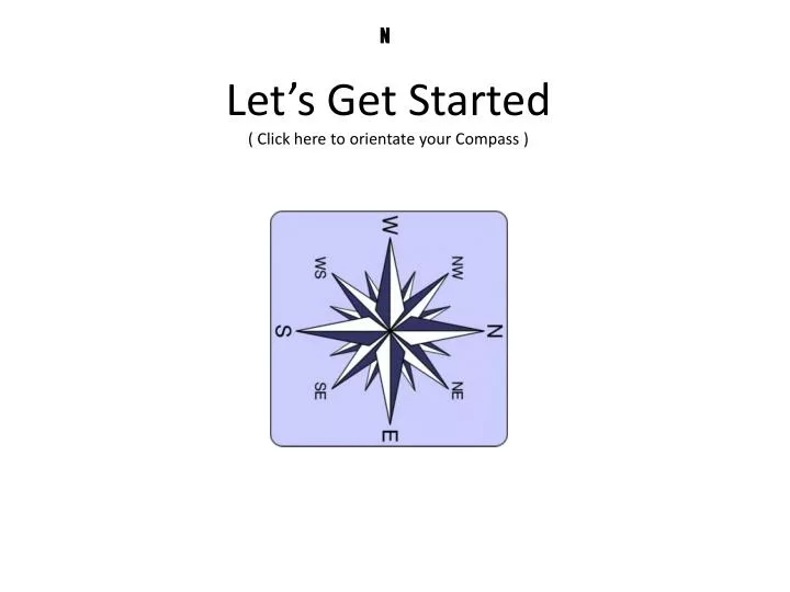 let s get started click here to orientate your compass