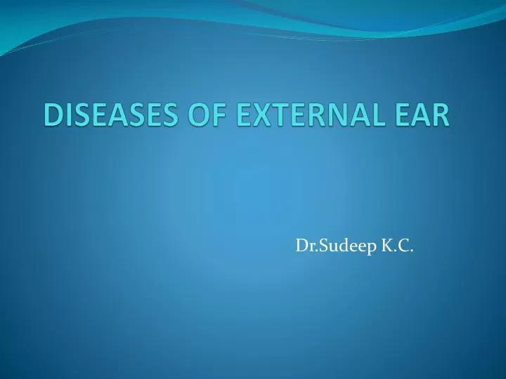 diseases of external ear