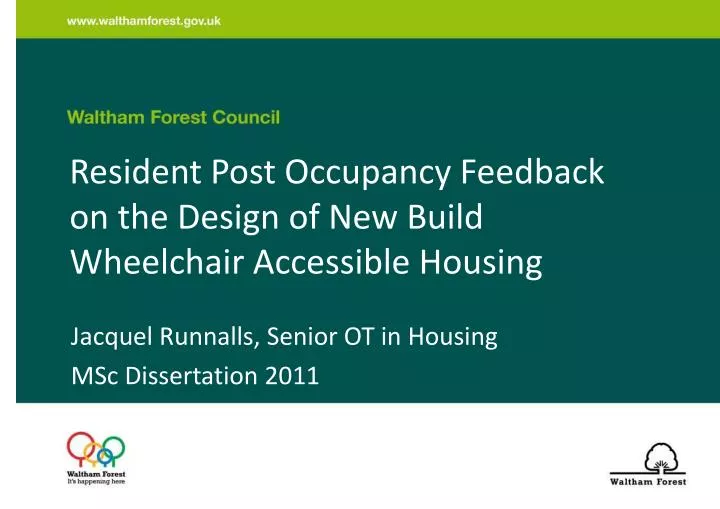 resident post occupancy feedback on the design of new build wheelchair accessible housing