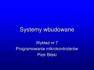 systemy wbudowane