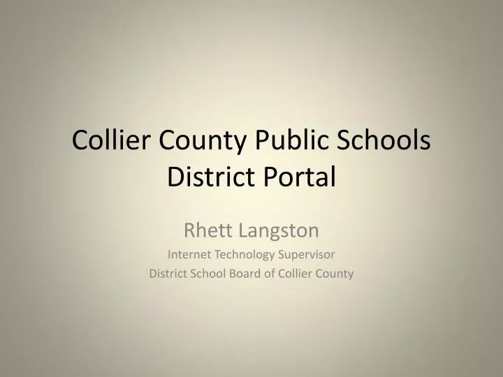 collier county public schools district portal