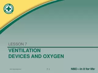 VENTILATION DEVICES AND OXYGEN