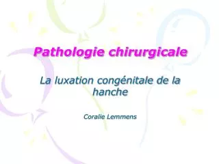 pathologie chirurgicale