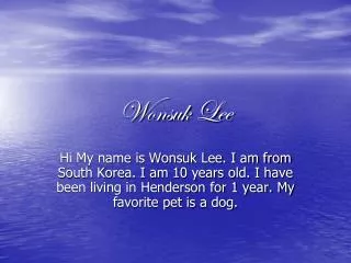 Wonsuk Lee