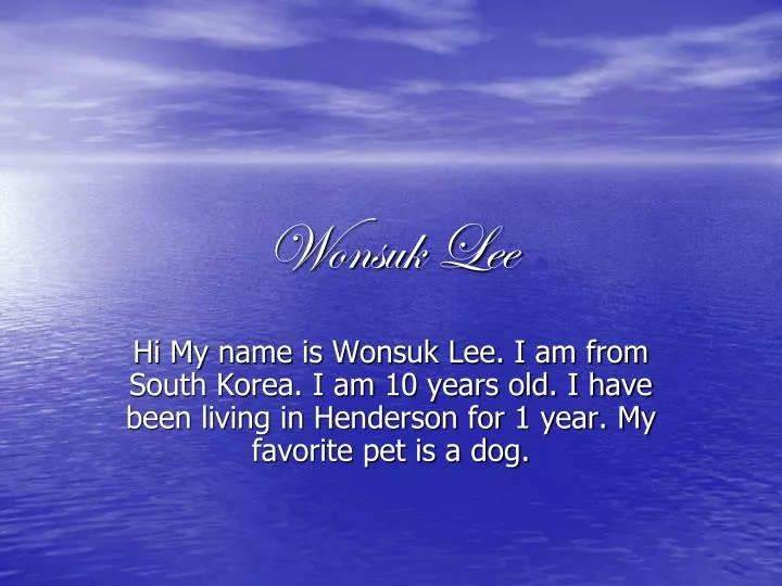 wonsuk lee